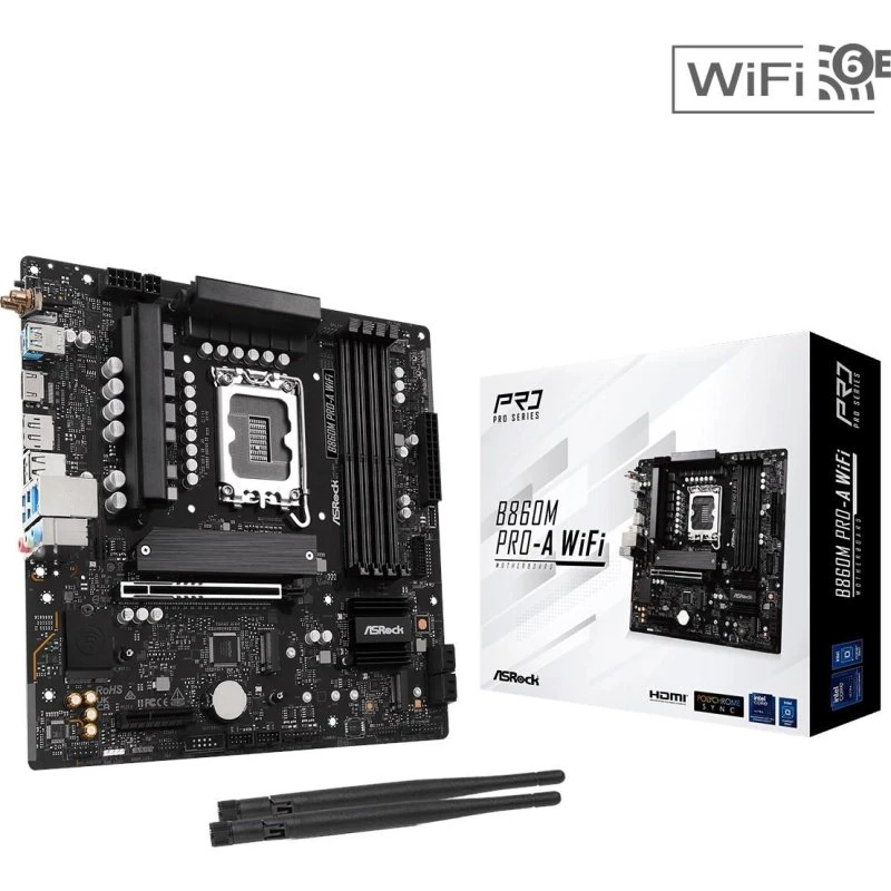 ASRock B860M Pro-A WiFi – Micro-ATX Intel LGA1851