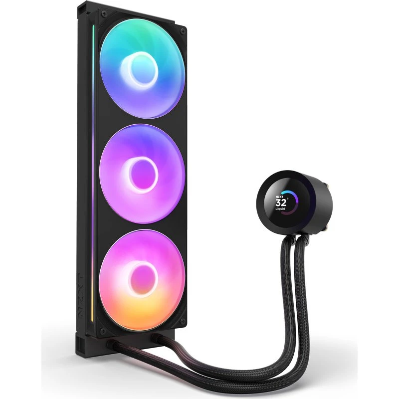 NZXT Kraken Plus 360 RGB AIO med LCD - Sort