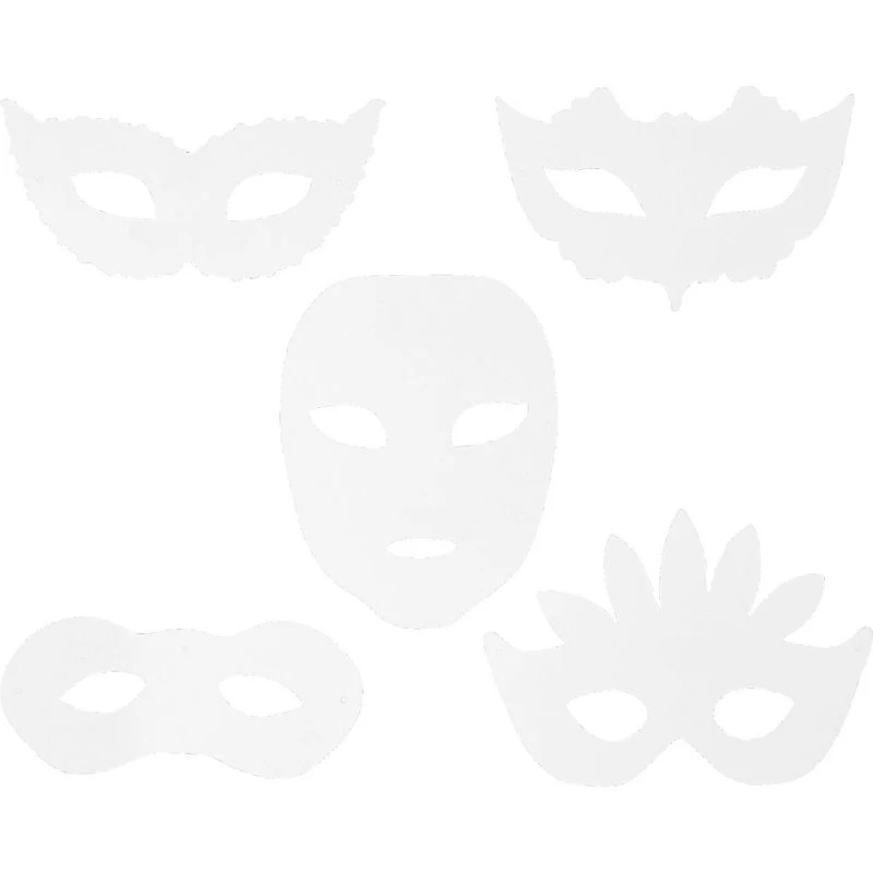 Mal Selv Teatermasker - 16 hvide masker