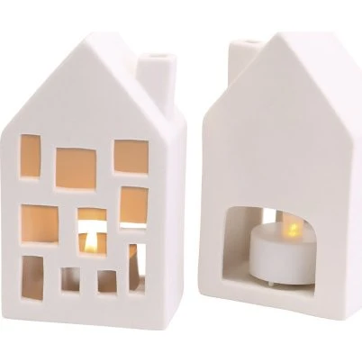 Lyshuse til fyrfadslys 12 stk — H12 cm (5x7 cm)