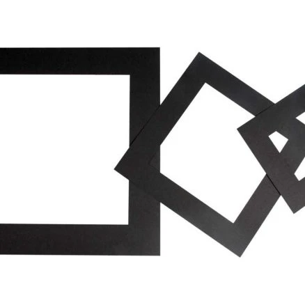 Passepartoutrammer 0,4 mm 270 g sort - 75 stk