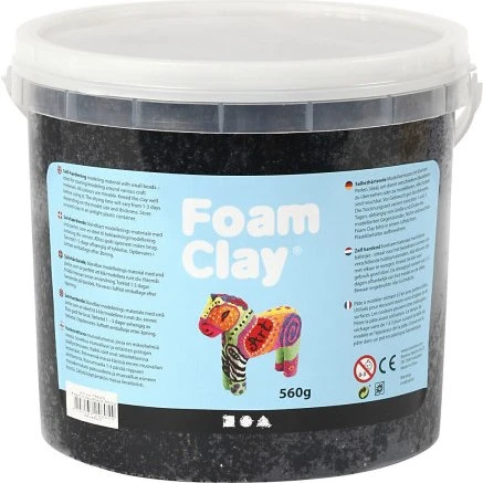 Foam Clay® sort 560 g – selvhærdende modelleringsmasse