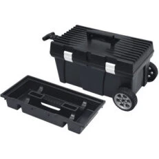 Værktøjskasse på hjul med teleskopskaft