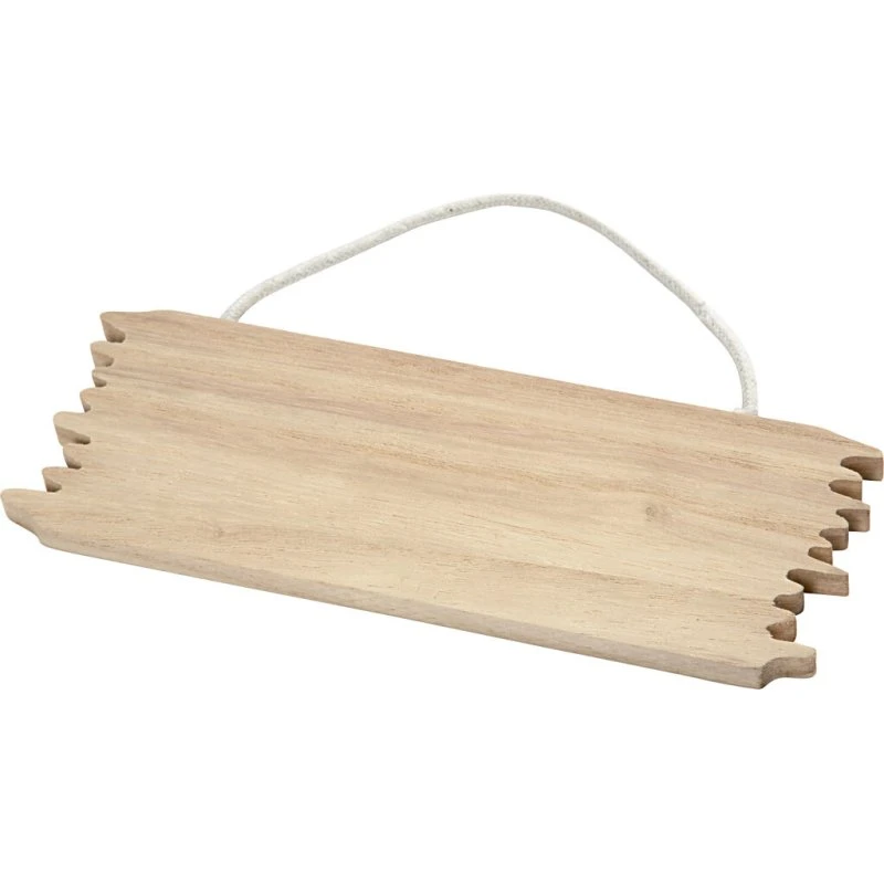 Træskilt 16 x 5,5 cm, 7 mm – Rustic ophæng (1 stk)