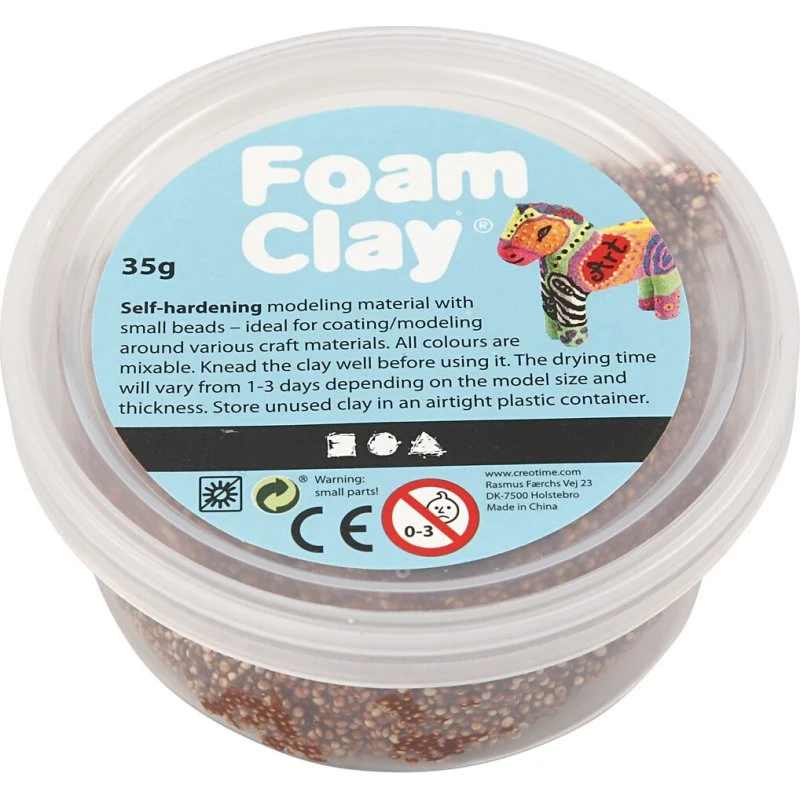 Foam Clay brun 35 g – selvhærdende skumler