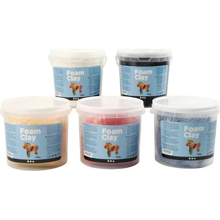 Foam Clay sæt - primærfarver 5x560 g