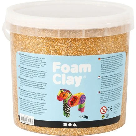 Foam Clay Metallic Guld 560 g – Modellervoks i Spand