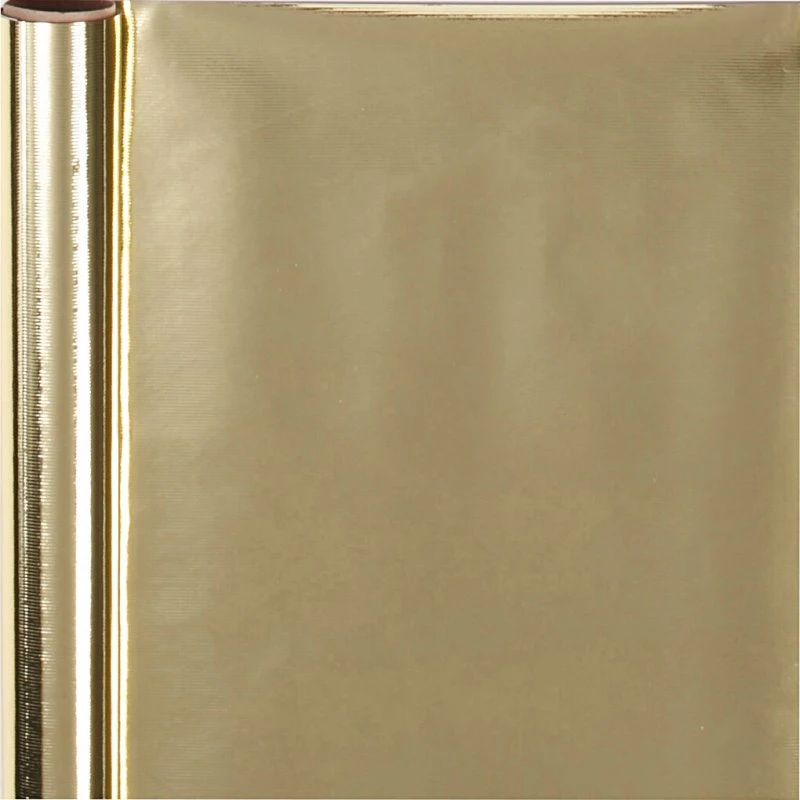 Gavepapir guld metallisk 50 cm x 4 m, 65 g