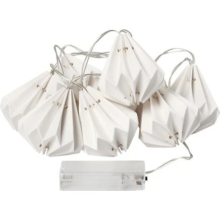 LED lyskæde med hvide lampeskærme 100 cm (10 LED)