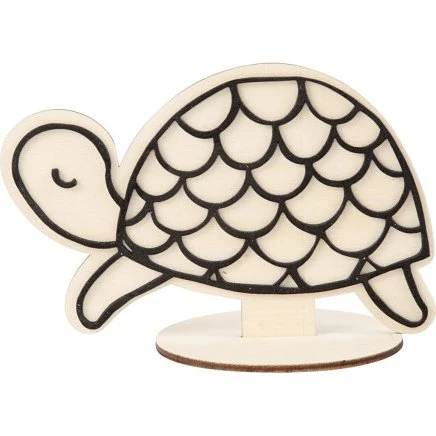 Træskildpadde dekorationsfigur 10 cm – 1 stk.