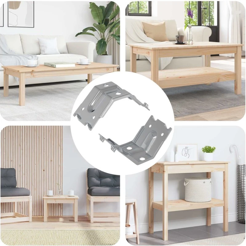 Zinkbelagt hjørnebeslag 2 stk 106x55x1,5 mm - stål