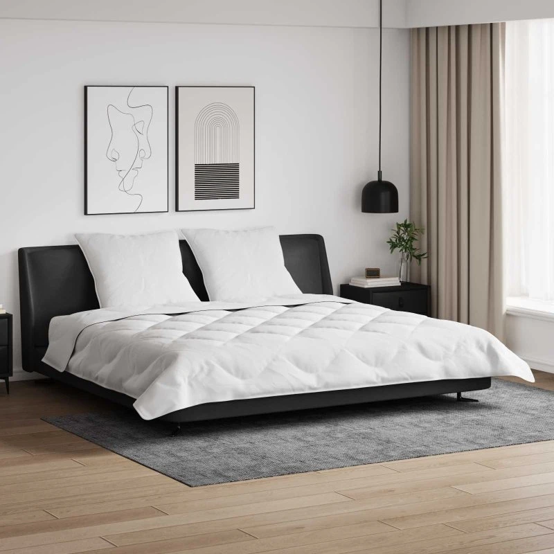 Dyne & 2 puder 3-dele – Hvid mikrofiber med dunfjer