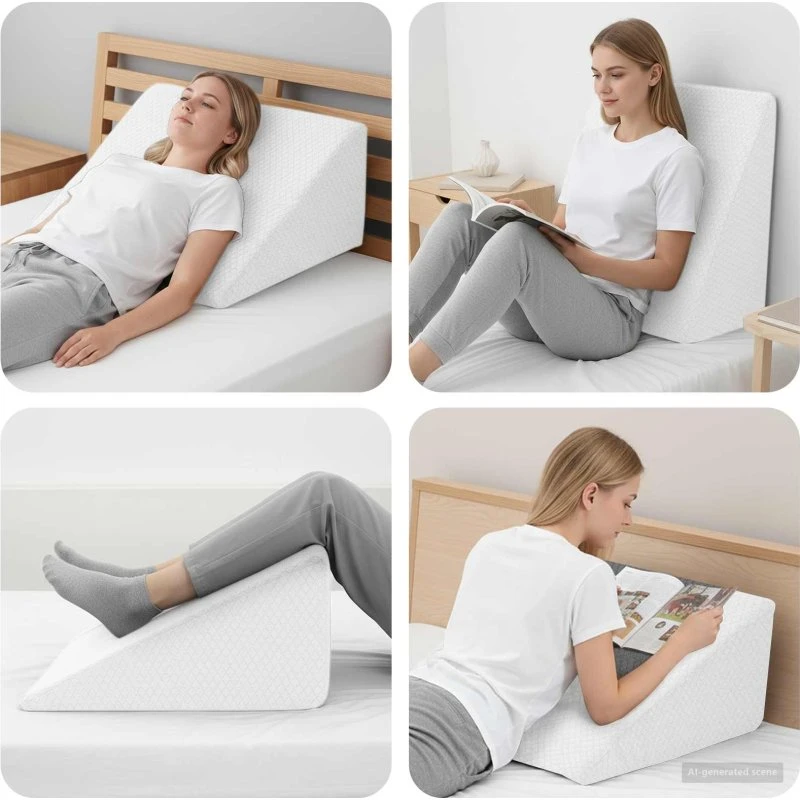 Benpude kileformet hvid 60 x 50 x 30 cm