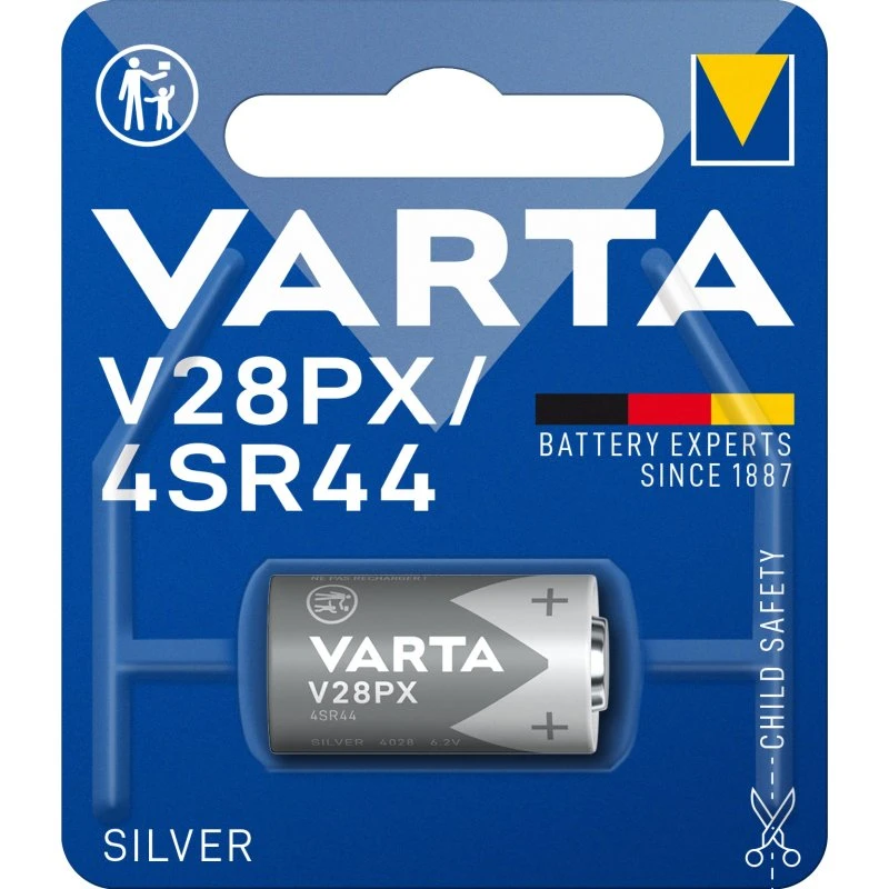 Varta V28PX (4SR44) sølvoxid batteri 170 mAh