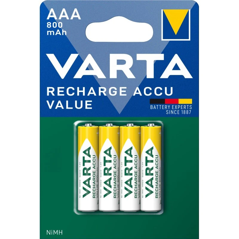 Varta Recharge Accu AAA 800 mAh - 4 stk