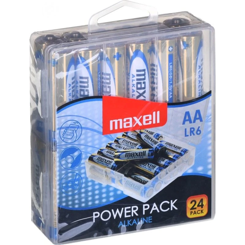 Maxell AA LR6 alkaliske batterier 1,5V – Value Box 24 stk