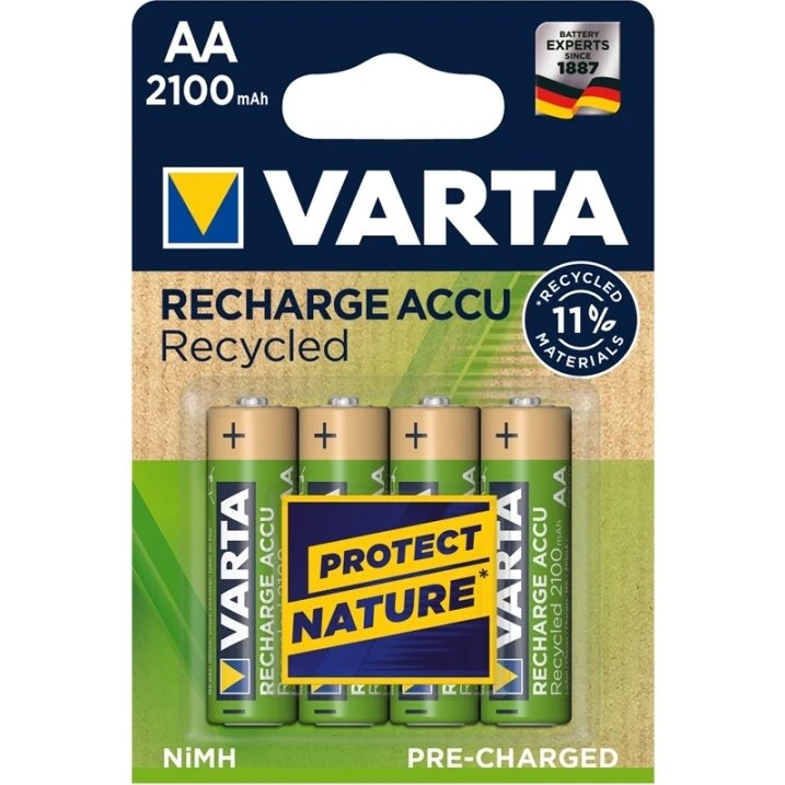 VARTA Recycled Genopladelige AA 2100 mAh – 4 stk