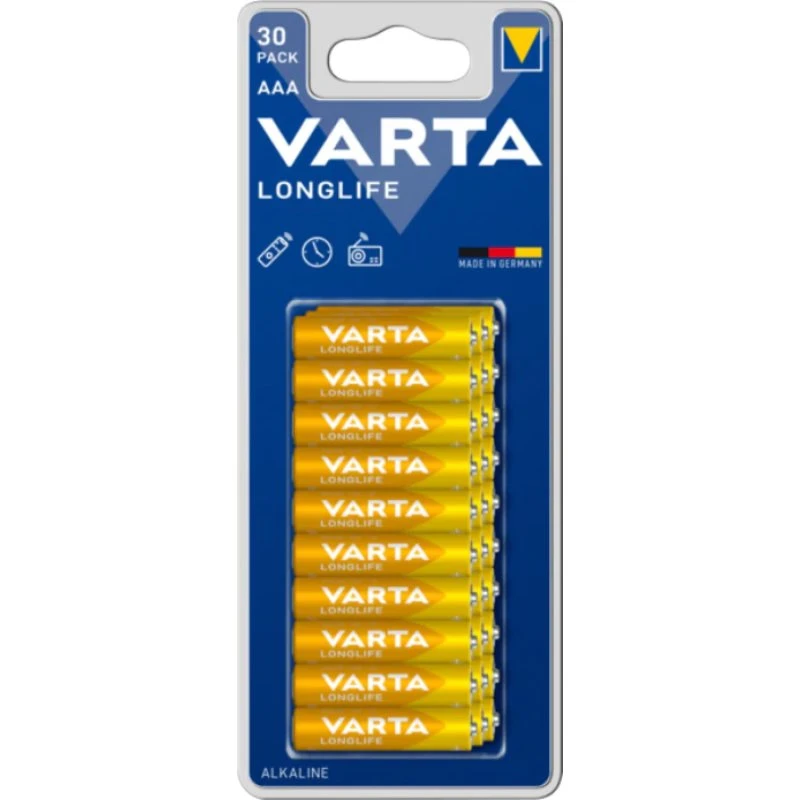 Varta Longlife AAA 30-pak – Alkaline batterier