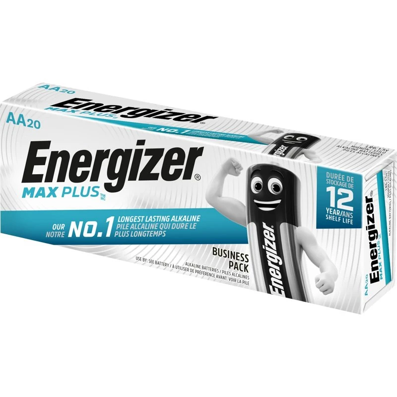 Energizer Max Plus AA 20 stk - Alkalisk batteri