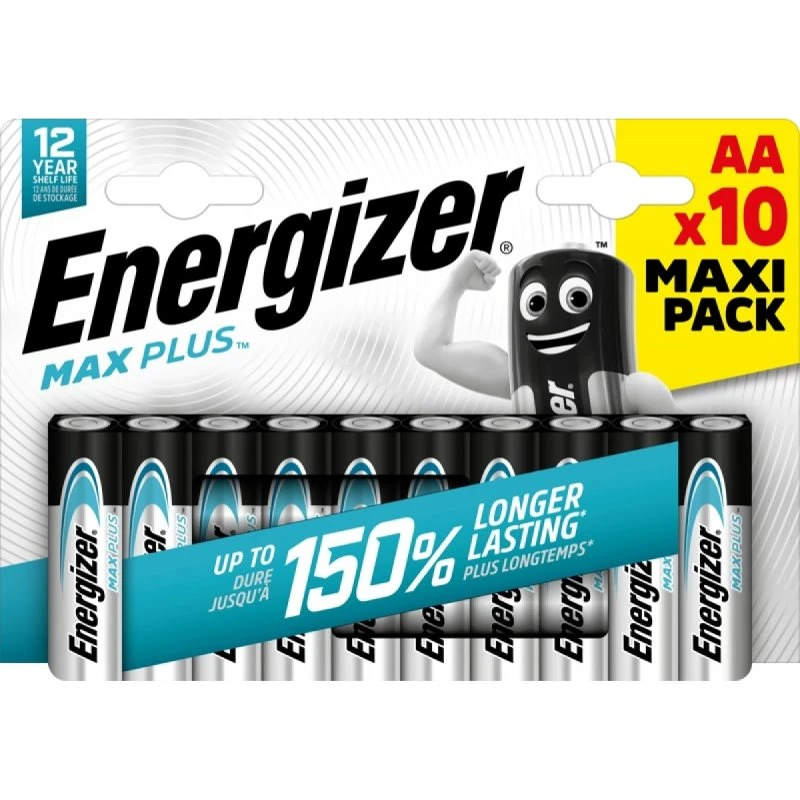 Energizer Max Plus AA alkaline batterier 10-pack