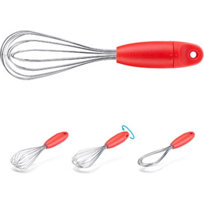 Dreamfarm Mini Flisk Red – kompakt foldbart piskeris