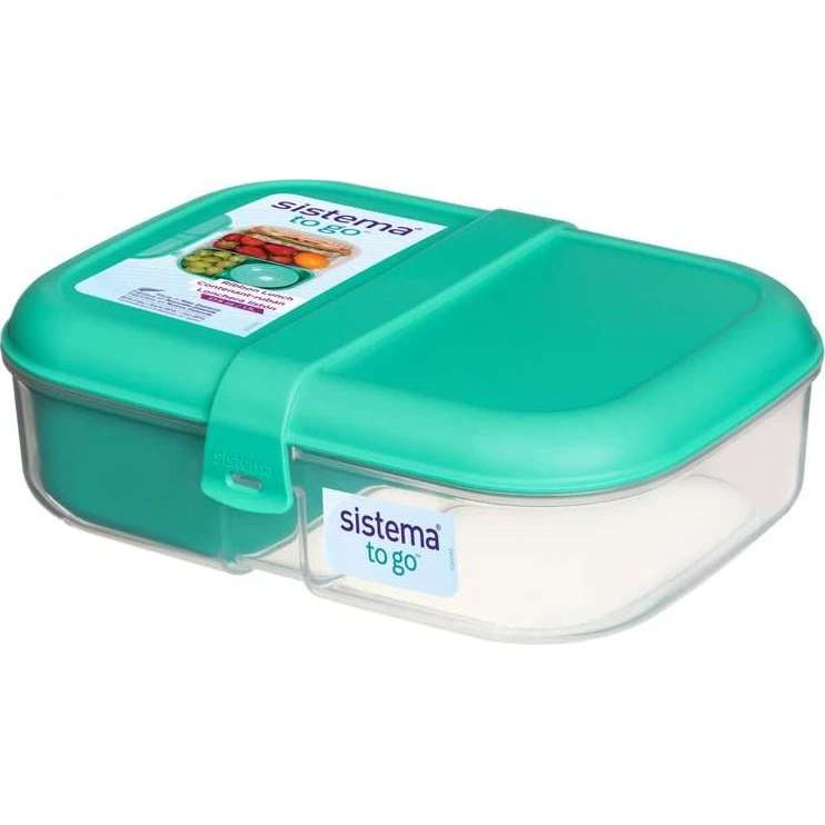 Sistema Ribbon Lunch To Go madkasse 1,1 L - Klar/Minty