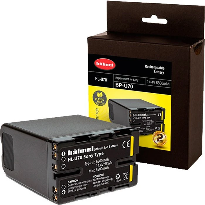 Hähnel HL-U70 / BP-U70 Kamera Batteri 6800mAh