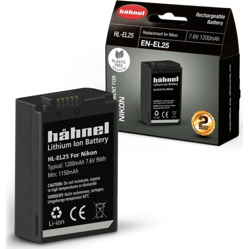 Hähnel Genopladeligt batteri HL-EL25 / EN-EL25 1200mAh