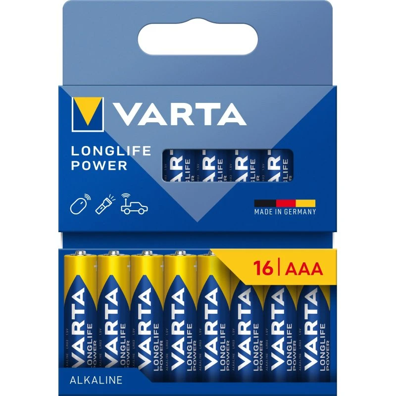 Varta Longlife Power AAA 16-pak batterier