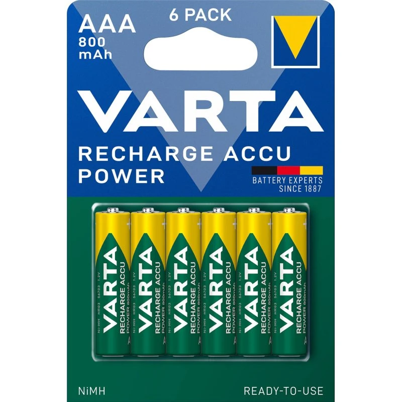 VARTA Recharge Accu Power AAA 800mAh – 6 stk