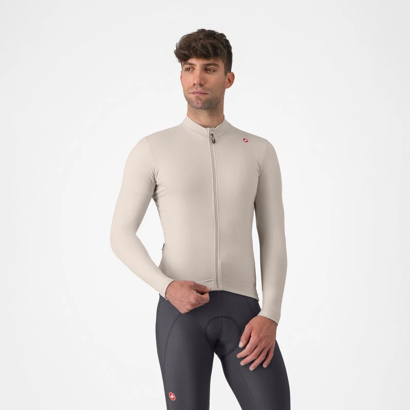 Castelli Espresso Thermal Jersey – Clay/Dark Gray (Herre)