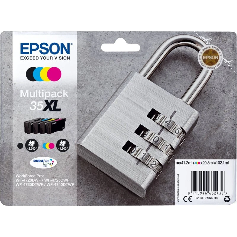 Epson 35XL Multipack – 4x XL blækpatroner (BK/C/M/Y)