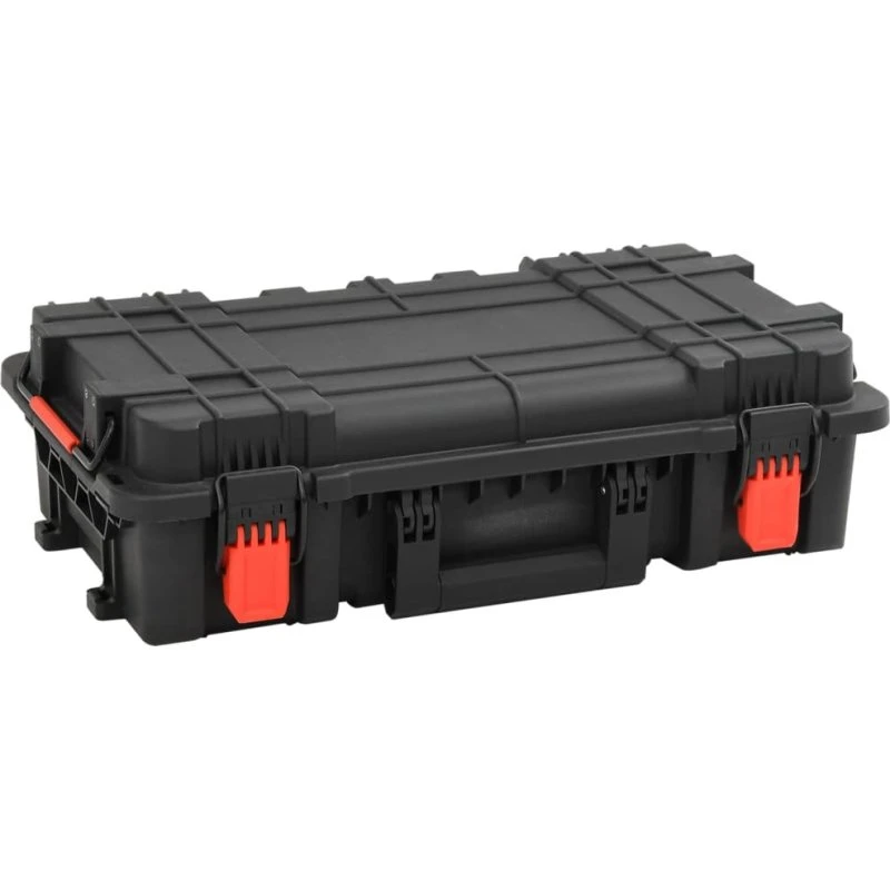 Flightcase 56,5x34x16 cm PP – transportabel, låsbar, sort