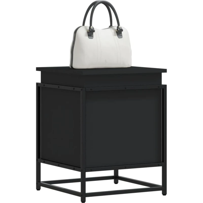 Opbevaringsboks med låg 40x40x51,5 cm - Sort