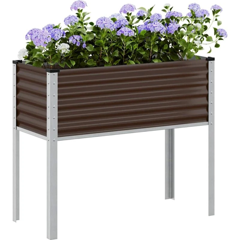 Havekrukke i stål, brun 100×45×90 cm
