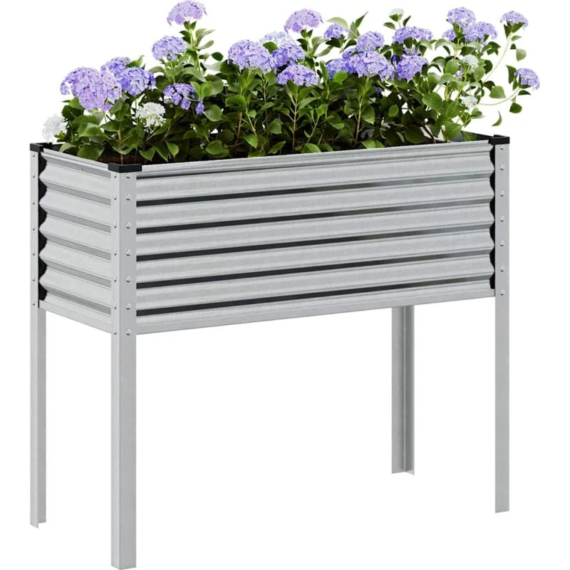 Haveplantekasse 100x45x90 cm i galvaniseret stål