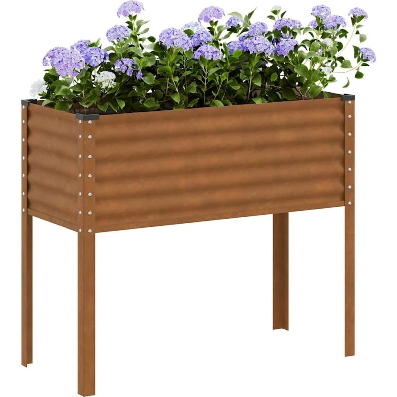 Haveplantekasse 100x45x90 cm i vejrbestandigt stål