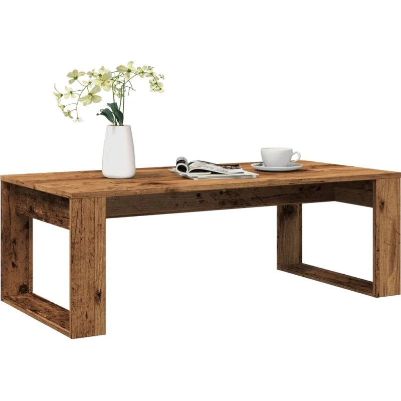 Sofabord 102x50x35 cm i konstrueret antiktræ