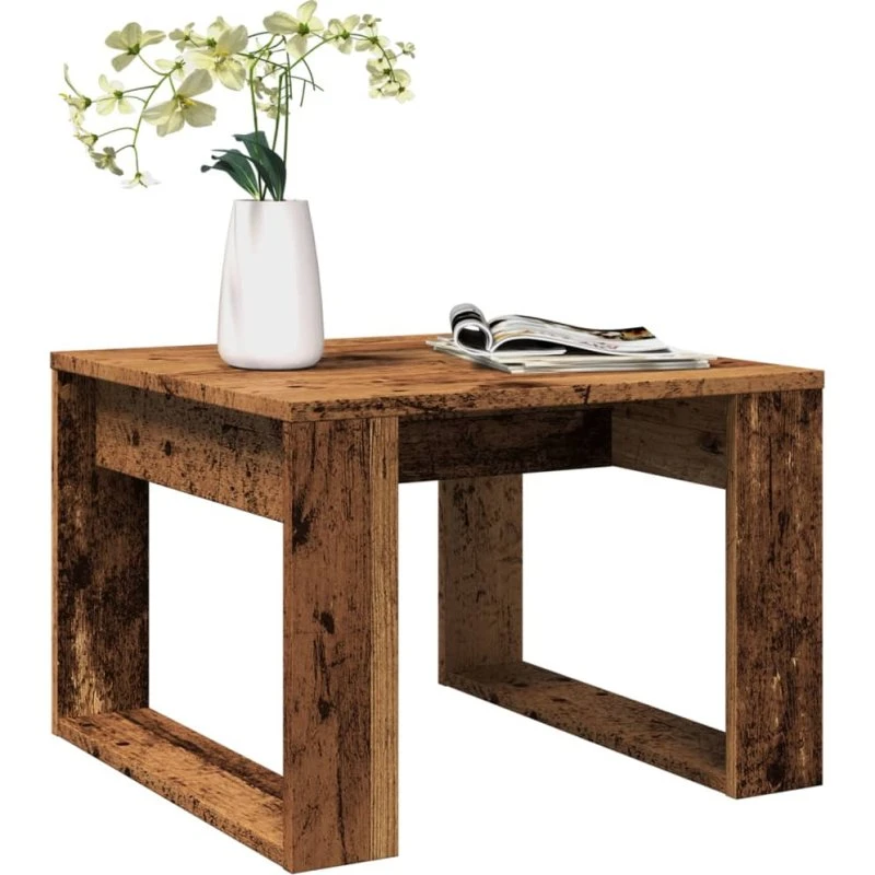 Sidebord 50x50x35 cm i konstrueret træ – antik eg