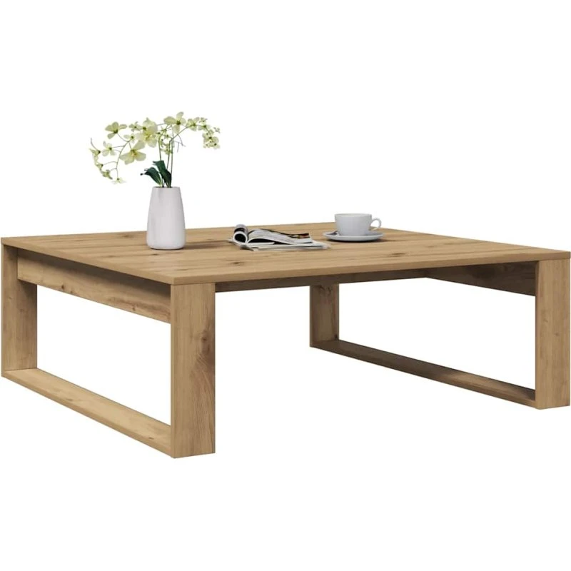 Sofabord 100x100 cm i konstrueret træ (kunsteg)