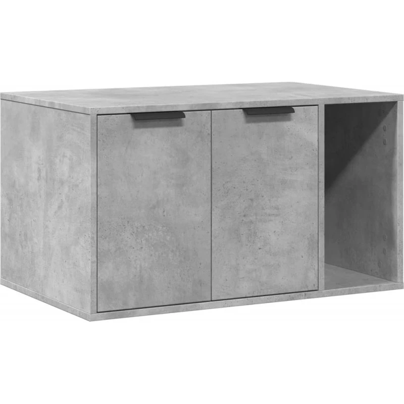 Toiletskjuler til kattebakke 80x50x45 cm - Betongrå