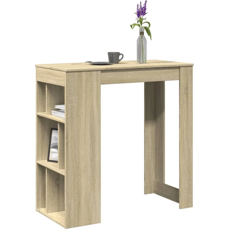 Barbord med opbevaring 102x50x103,5 cm – Sonoma eg