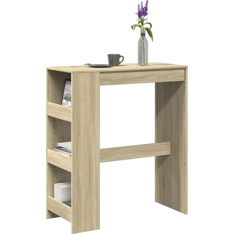 Barbord 90x40x103,5 cm i sonoma-eg - 3 hylder