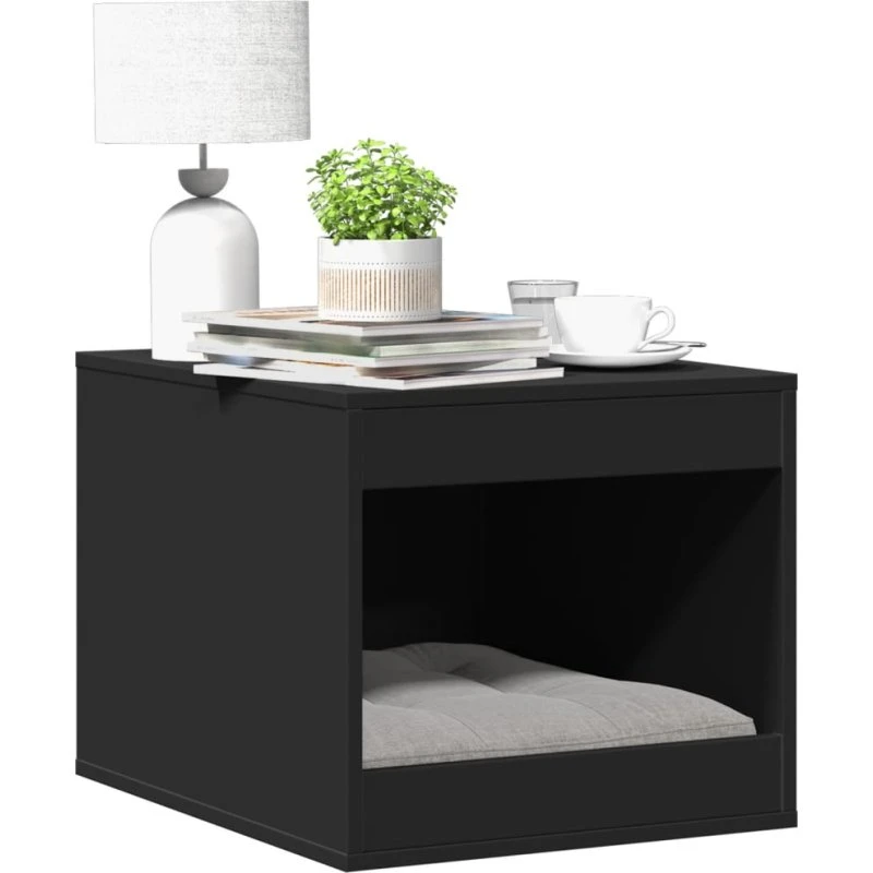 Toiletskjuler til kattebakke 47x59x42 cm - Sort