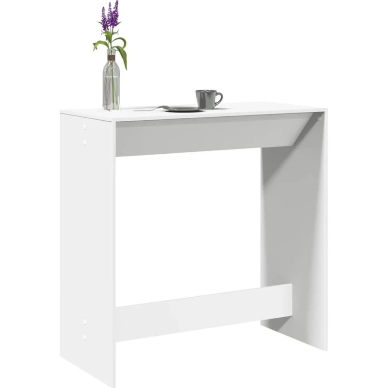 Barbord 102x50x103,5 cm – hvidt konstrueret træ