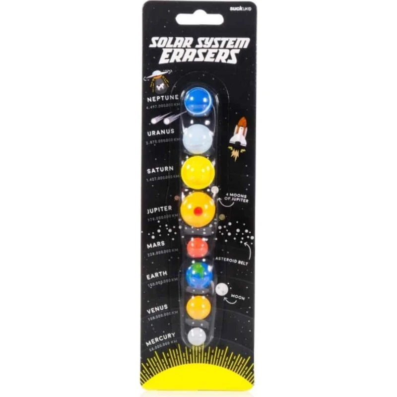 Suck UK Planet Erasers - Planetviskelæder