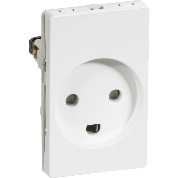 LK Fuga stikkontakt 1,5 modul med jord, hvid