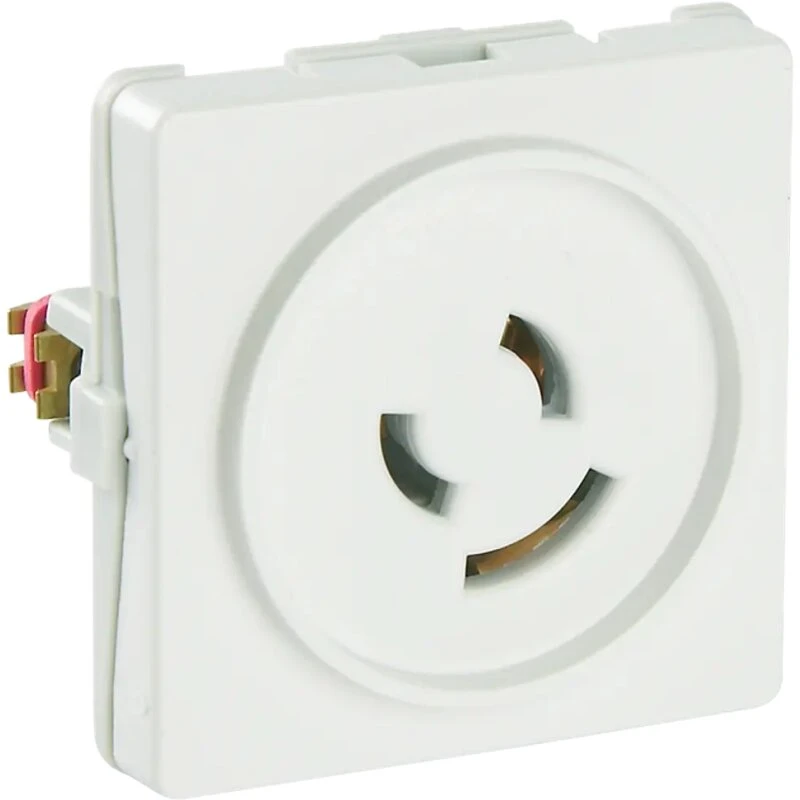 LK FUGA Lampestikkontakt 2L+J, hvid (50x50 mm)