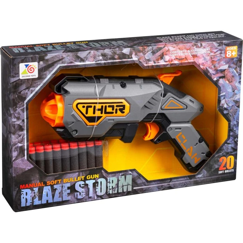 Blaze Storm manuel softbullet-pistol inkl. 20 skumpile