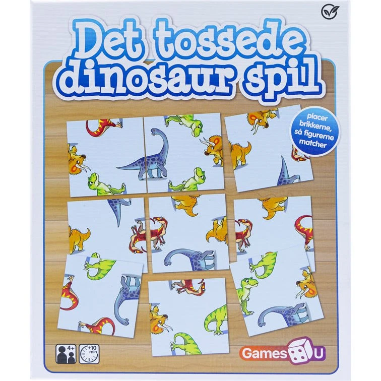 Det tossede Dinosaur Spil – 3x3 matchkort (4+)